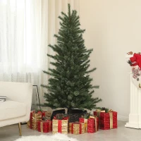 HOMCOM Weihnachtsbaum 180 cm, flammenhemmend, Metallfuß, 467 Spitzen, grün(m-2)