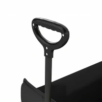 Outsunny 180L Festival Trolley on Wheels, Folding Compact Camping Trolley Cart with Adjustable Handle, 120 KG Capacity for Garden, Beach, Fishing, Black(m-11)