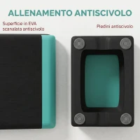SPORTNOW Stepper Fitness Regolabile a 10.5/15.5/20.5 cm con Superficie Antiscivolo e Capacità 250 kg, Verde(m-5)