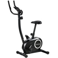 SPORTNOW Cyclette Magnetica con Resistenza a 8 Livelli, Display LCD e App Bluetooth, Metallo, 86x51x128 cm, Nero