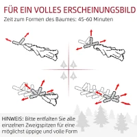 HOMCOM Weihnachtsbaum künstlich 210 cm Christbaum wie echt mit 800 dichten Zweigen, Kunstschnee, Auto-Öffnung(m-7)