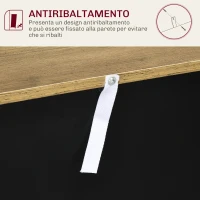 HOMCOM Credenza Cucina Country con Armadietto a 2 Ante e Cassetto, 80x39.7x80cm, Color Legno(m-5)