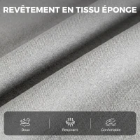 HOMCOM Fauteuil Inclinable de Massage par Vibration et Chauffage, Fauteuil de Relaxation en Tissu Éponge Bouclé, Gris(m-7)