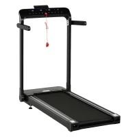 HOMCOM Folding Treadmill, 1.85HP Installation-Free Walking Jogging Running Machine, 12KM/H with 12 Pre-Programs and LED Display for Home Gym Office(m-1)