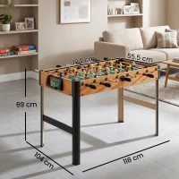 HOMCOM Biliardino Calcio Balilla per Bambini con Manopole Antiscivolo, Segnapunti e Palline, 118x104x69cm(m-3)
