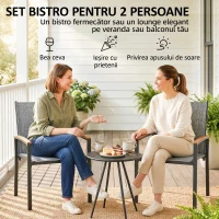 Outsunny bistrou set balcon terasă(m-4)