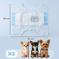 PawHut Disposable Dog Diapers Female Incontinence or Excitable Urination and Training 48 Count, XS, 15-33 cm(m-3)