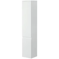 Kleankin Móvel Coluna Arrumação Casa de Banho 2 Armários 3 Prateleiras Reguláveis Estilo Contemporâneo 30x28x152,5 cm Branco(m-7)