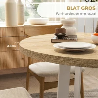 Homcom Masa Rotunda Moderna – Pentru 4 Persoane, Ideala Bucatarie(m-8)