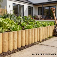 Outsunny Valla de Jardín de Madera Panel Decorativo Resistente y Fácil de Instalar para Patio Césped Camino 176x38 cm Natural(m-8)