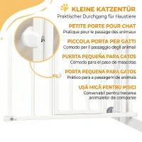 Pawhut Usa Siguranta Animale – Cu Poarta Mica pentru Pisici & Montaj Presiune(m-8)