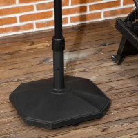 Outsunny Pied de parasol base de parasol en polyéthylène pour mât Ø 32, 34 et 38 mm - 46 x 46 x 39 cm noir(m-10)