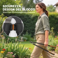 Outsunny Set da Giardinaggio 2 Pezzi con Troncarami e Cesoie, con Impugnatura Morbida e Blocco di Sicurezza(m-18)