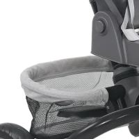 AIYAPLAY 6 in 1 Foldable Kids Trike with Adjustable Parent Handle & Canopy for Ages 1-5, Grey(m-11)