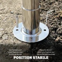 Outsunny Tonnelle de jardin pavillon de jardin hydrofuge structure robuste en acier galvanisé avec toit double pente 3x3m gris(m-7)