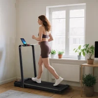 SPORTNOW Folding Treadmill Walking Pad, 2HP Portable Under Desk Treadmill with Handle, Running Jogging Walking Machine(m-14)