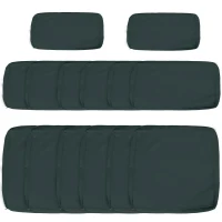 Outsunny Garden Rattan Sofa Cushion Polyester Cover Replacement Outdoor- No Cushion Included, Grayish Green(m-1)