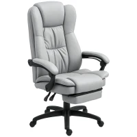 Vinsetto Fauteuil de bureau massant, chaise de bureau avec hauteur réglable, dossier inclinable et télécommande filaire, gris(m-12)