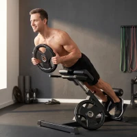 SPORTNOW Set Discos Gimnasio Olímpicos 2x10 kg Agujero Ø50 mm 3 Asas Ergonómicas Negro(m-6)