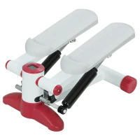 SPORTNOW Stepper mini stepper avec moniteur LCD pédales antidérapantes pour l'exercice à la maison 44,5 x 29 x 20 cm rouge(m-12)