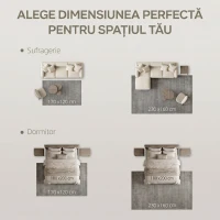 HOMCOM Covor Vintage Antiderapant și Lavabil cu Fir Scurt pentru Living și Dormitor, 230x160 cm, Multicolor(m-6)