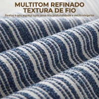 HOMCOM Sofá 2 Lugares em Tecido Efeito Linho Respirável com Enchimento Espesso 2 Almofadas Braços para Sala de Estar Sala Azul(m-6)