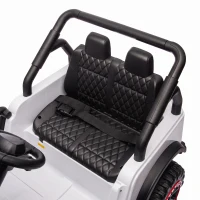 AIYAPLAY Voiture Électrique Enfants 12V, Buggy Électrique Enfants, 2 Moteurs, Télécommande 2,4G, Batterie Lithium, Blanc(m-15)