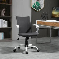 Vinsetto Sedia da Ufficio Ergonomica e Girevole con Altezza Regolabile, 61x61x89-99 cm, Grigio Scuro(m-10)