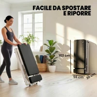SPORTNOW Reformer Pilates Pieghevole per Casa con 2 Bande Elastiche(m-9)