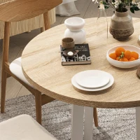 Homcom Masa Rotunda Moderna – Pentru 4 Persoane, Ideala Bucatarie(m-11)