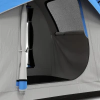 Outsunny SUV Car Tent for Camping, Waterproof PU2000mm, 5 Man Tailgate Tent, 2.4 x 2.1 m, Grey and Blue(m-8)