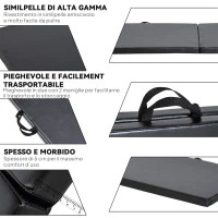 HOMCOM Tappetino da Ginnastica Pieghevole, Materassino Fitness Spesso 5 cm e Antiscivolo, 180x60x5 cm, Nero(m-6)