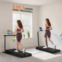 SPORTNOW Folding Treadmill Walking Pad, 2HP Portable Under Desk Treadmill with Handle, Running Jogging Walking Machine(m-4)