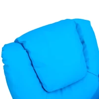 HOMCOM Cadeirão infantil com encosto reclinável 62 x 52 x 69cm Estrutura em madeira maciça Azul(m-4)