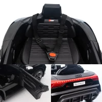 HOMCOM Voiture électrique enfant 12 V - véhicule électrique avec télécommande parentale fournie - V. Max. 5 Km/h - effets sonores, lumineux - Audi RS E-tron GT noir(m-12)