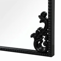HOMCOM Floor Mirror, 50 x 160 cm Full Length Mirror with Baroque Metal Frame for Bedroom, Living Room, Dressing Room, Black(m-11)