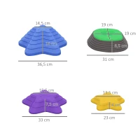 ZONEKIZ Conjunto de Pedras de Apoio para Crianças a partir dos 3 Anos, 5 Pedras, antiderrapantes, até 80 kg, Design estrela-do-mar(m-3)