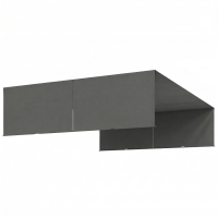 Outsunny Lot de 2 toiles de rechange pergola rétractable 4,9 x 1,2 m pour pergola de 3 x 3 m polyester protection UV gris foncé