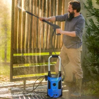 Outsunny 1800W 150-Bar Pressure Washer, with Adjustable Nozzle - Blue(m-10)