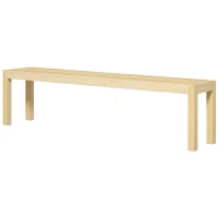 HOMCOM Banco, espaço para 3 pessoas, até 330 kg, madeira de pinho, 175x33x45 cm(m-7)