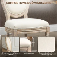 HOMCOM Zestaw 2 Krzeseł do Jadalni Aksamitna Tapicerka z Pikowaniem, Krzesła Tapicerowane z Drewnianymi Nogami, Szare, 49 x 56 x 96 cm(m-5)