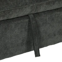 HOMCOM Sofá Cama 2 Plazas 3 en 1 con Mesa Auxiliar Portavasos Respaldo Ajustable Bolsillos Laterales 2 Almohadas Gris Oscuro(m-11)