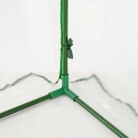 Outsunny Seră de grădină în formă de tunel din oțel cu acoperire din PVC, 200x100x80 cm, transparentă și verde(m-8)