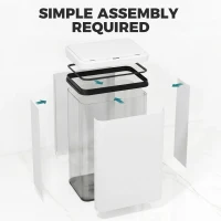 HOMCOM 40L Sensor Bin with Soft-Close Lid, Stainless Steel Automatic Touchless Motion Sensor Kitchen Bin, White(m-5)