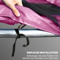 SPORTNOW Ersatz-Randabdeckung für Trampoline, wasserfest, reißfest, Ø366 cm, Rosa(m-6)