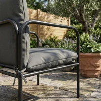 Outsunny Set de Luat Masa de Gradina din 5 Piese cu Perne Groase(m-6)