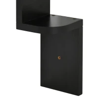 HOMCOM Estante de Canto de Parede 5 Níveis Altura 120 cm Formato Zigzag em Madeira Preta(m-5)
