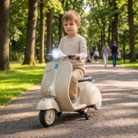 AIYAPLAY Elektryczny motocykl dziecięcy 6 V z kółkami bocznymi, akumulatorem litowym, miękkim startem, muzyką, USB, reflektorem i klaksonem(m-2)
