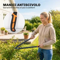 Outsunny Set da Giardinaggio 2 Pezzi con Troncarami e Cesoie, con Impugnatura Morbida e Blocco di Sicurezza(m-17)