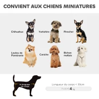 PawHut Poussette pour chien poussette petit chien pliable à 4 roues avec tige de poussée réglable 53 x 45 x 28 cm noir(m-8)